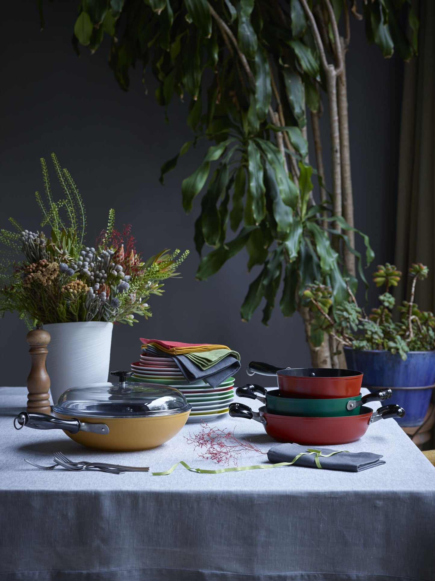 SAMBONET Vintage Kookpan – Stijlvol Italiaans Design met Quarzo Nero Coating
