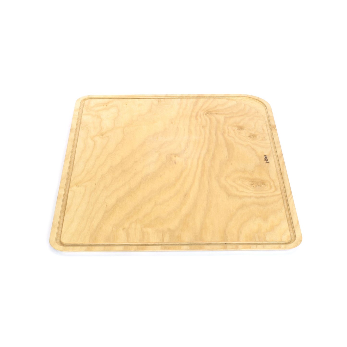 PEBBLY Snijplank 50×40 cm – Massief essenhout met sapgeul voor stijlvol en hygiënisch snijwerk