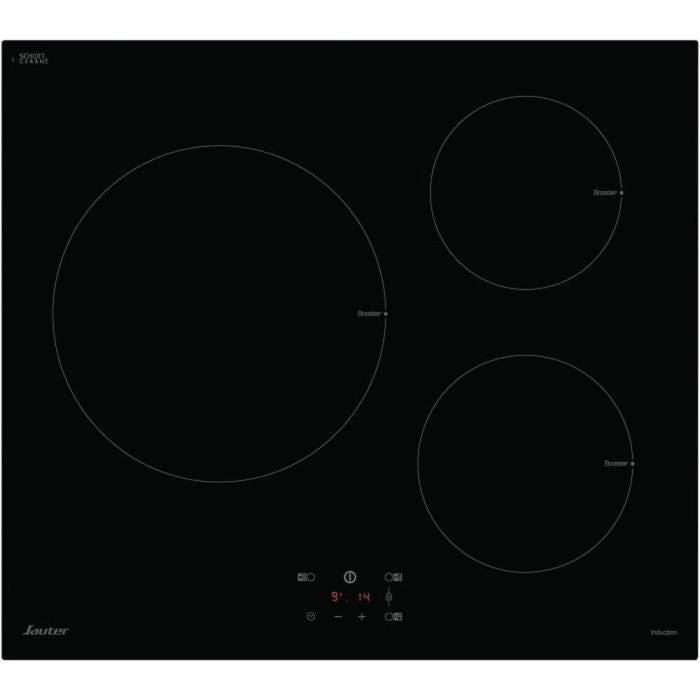 SAUTER SI934B Inductiekookplaat – Krachtige 3-Zone Kookplaat van 60 cm Breedte