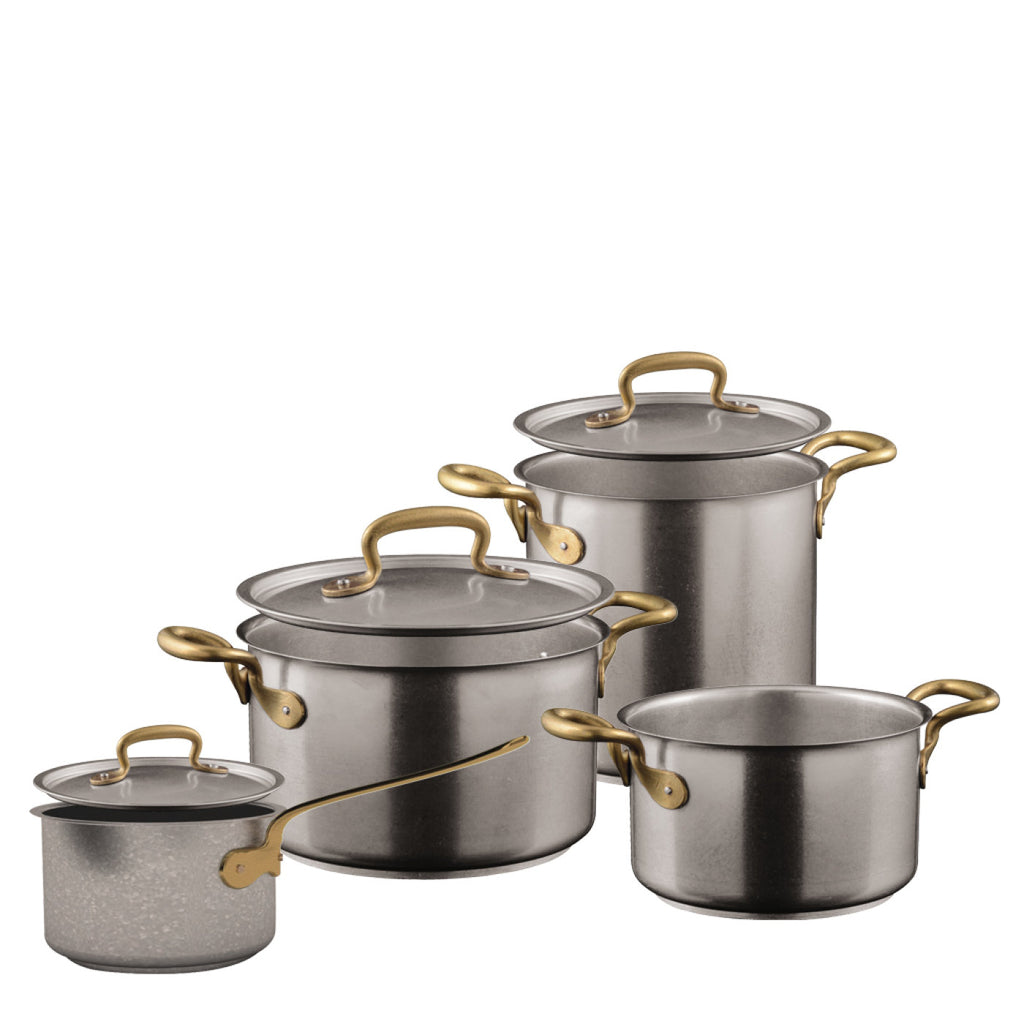 Sambonet Vintage Pannenset – 7-Delige Set voor Stijlvol en Veelzijdig Koken