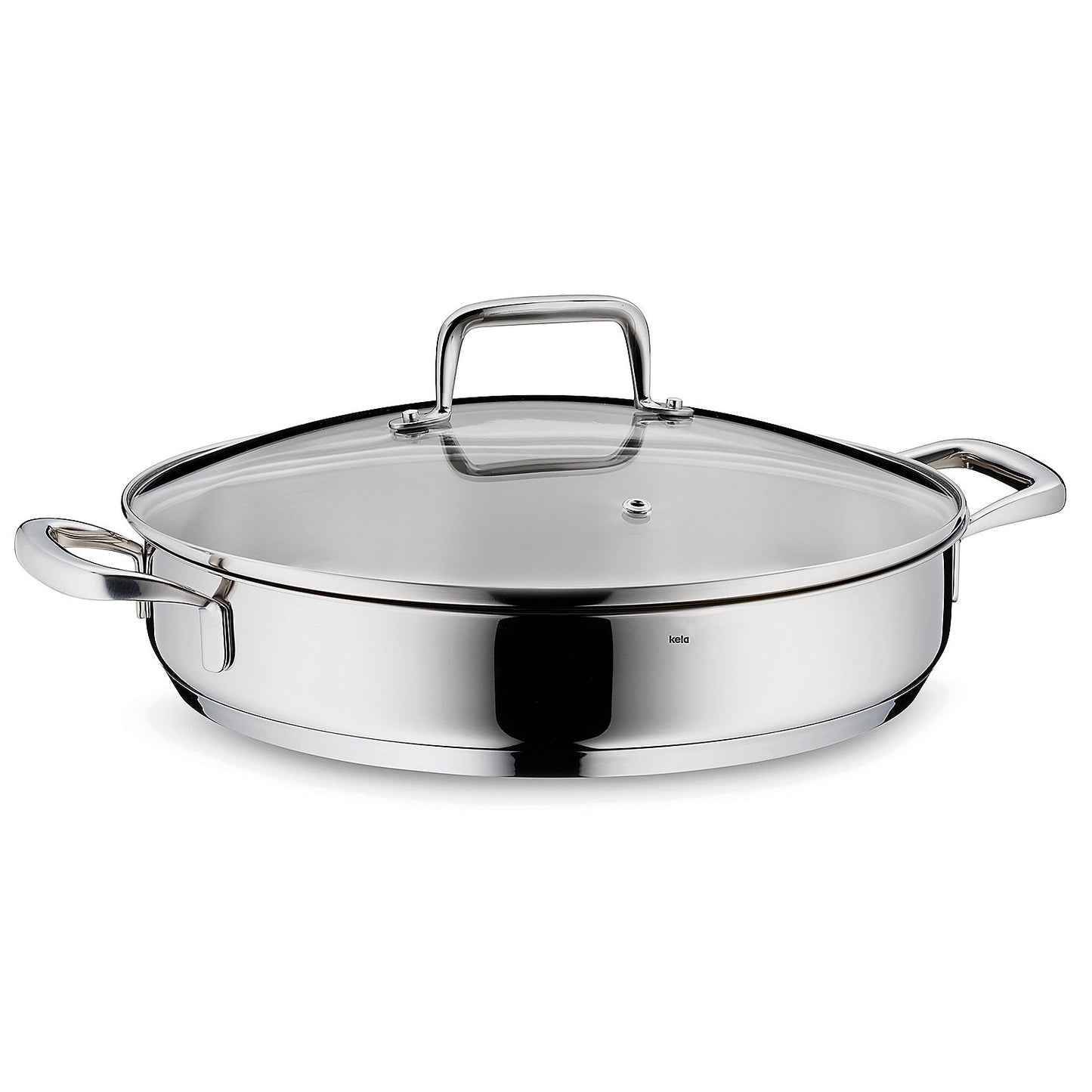 FLAVORIA Serveermultipan met Glazen Deksel – Elegante RVS allrounder met flexibele toepassingen