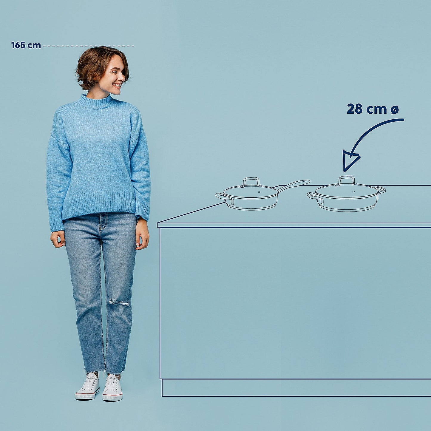 FLAVORIA Serveermultipan met Glazen Deksel – Elegante RVS allrounder met flexibele toepassingen