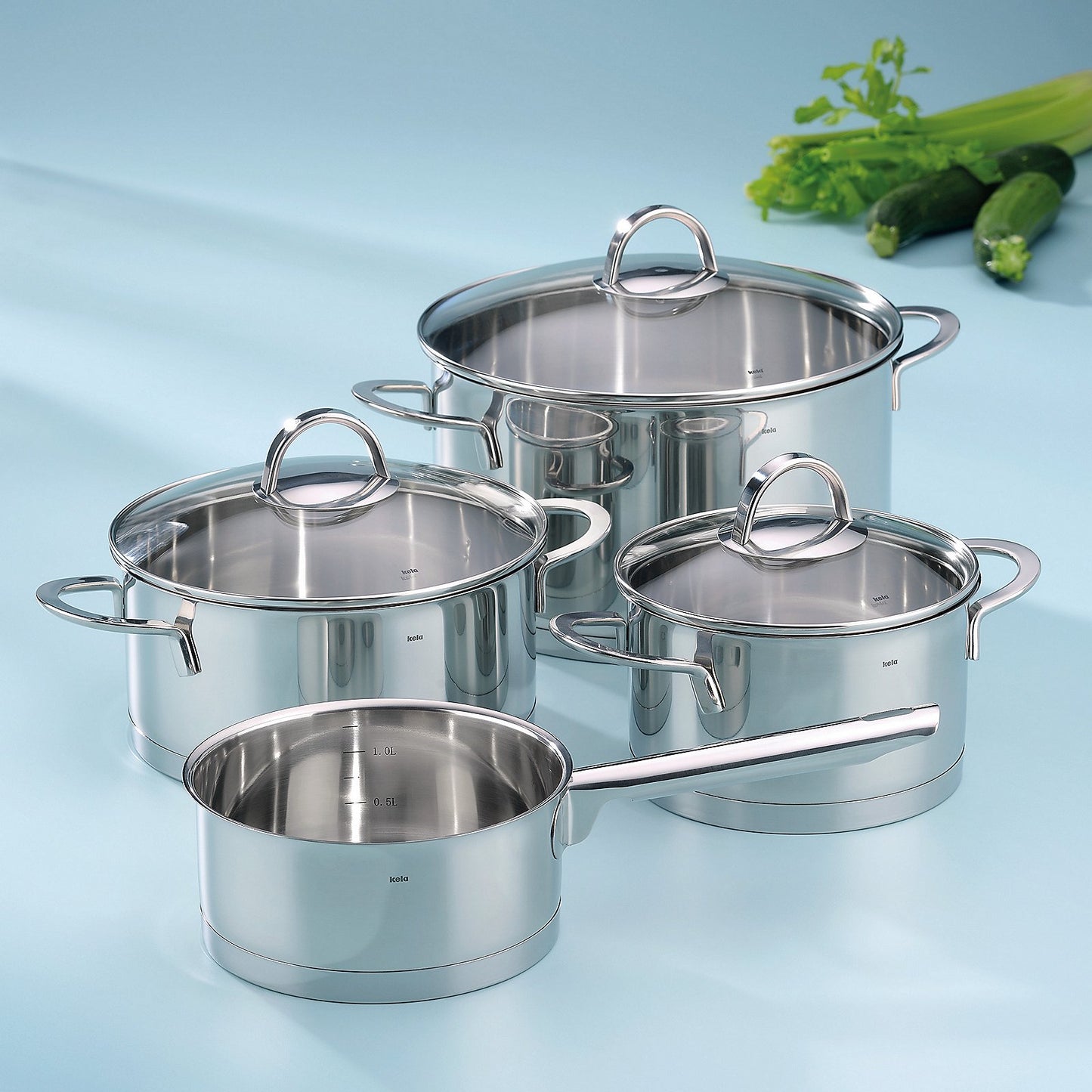 Cailin Pannenset Ø 16, 20 en 24 cm Kookpan en Ø 20 cm Steelpan