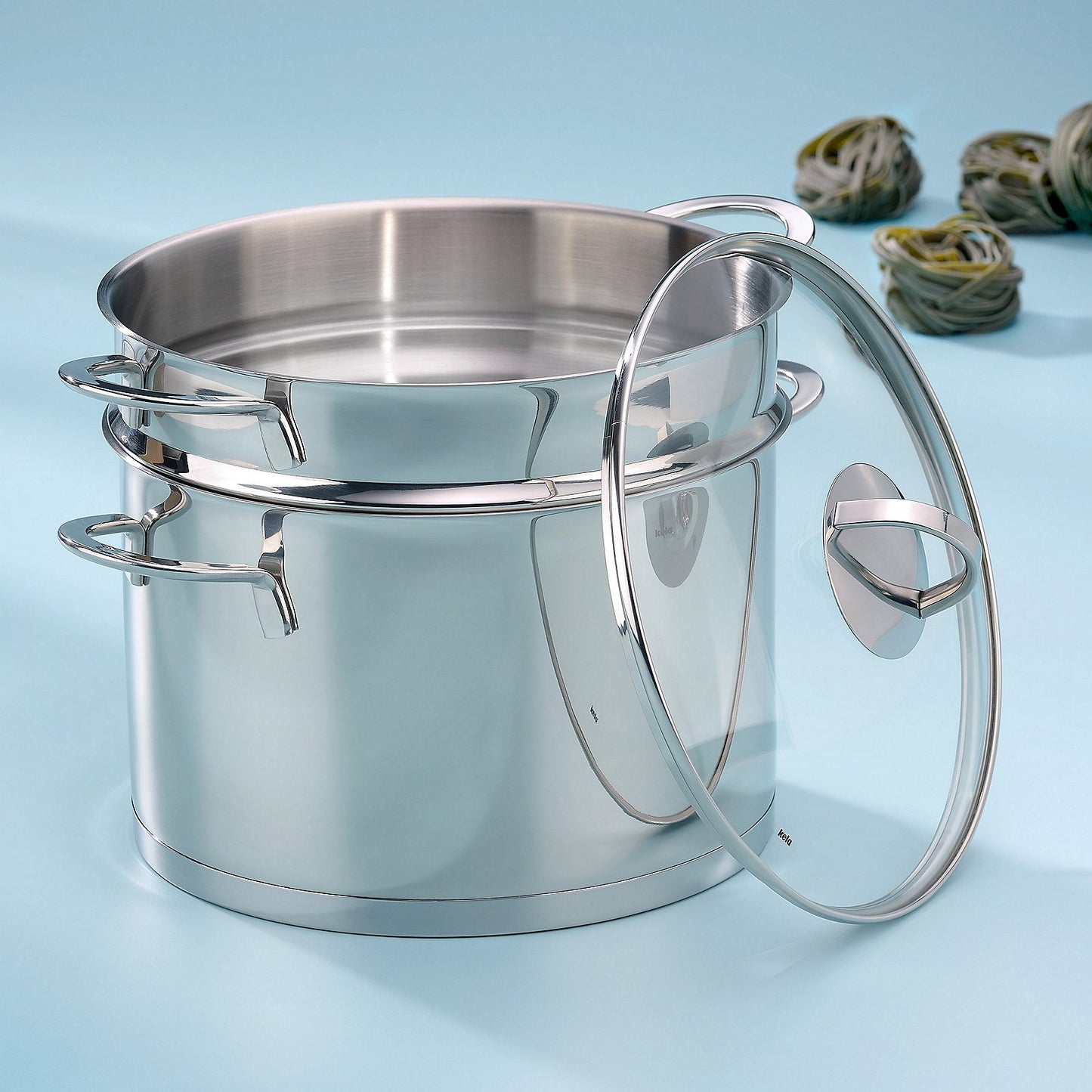 CAILIN Pastapan 6,5L – Roestvrijstalen pastapot met zeefinzet voor moeiteloos koken en afgieten