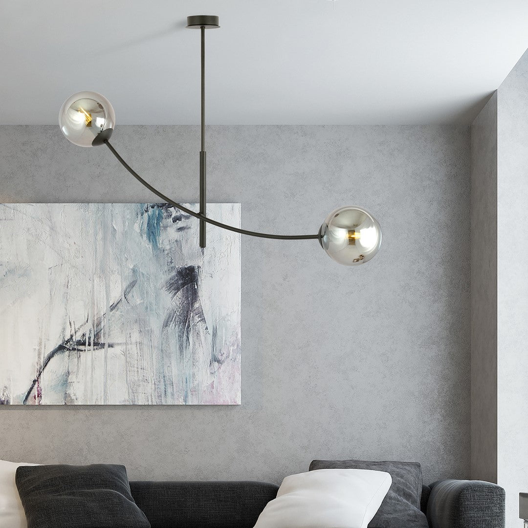 HUNTER 2 BLACK GRAFIT – Minimalistische plafondlamp voor een stijlvolle sfeer