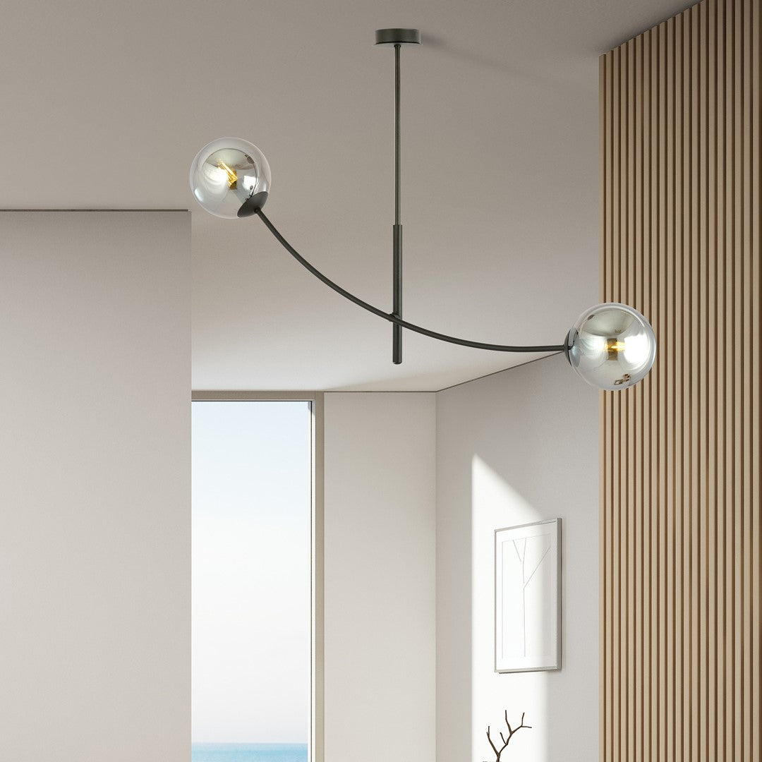 HUNTER 2 BLACK GRAFIT – Minimalistische plafondlamp voor een stijlvolle sfeer
