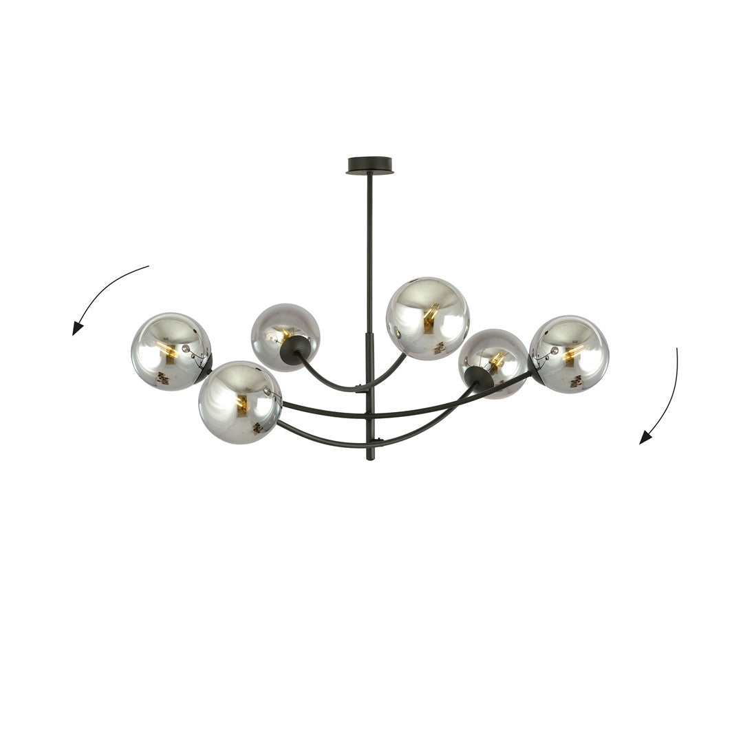 HUNTER 6 BLACK GRAFIT – Verlicht groots met moderne elegantie en karakter