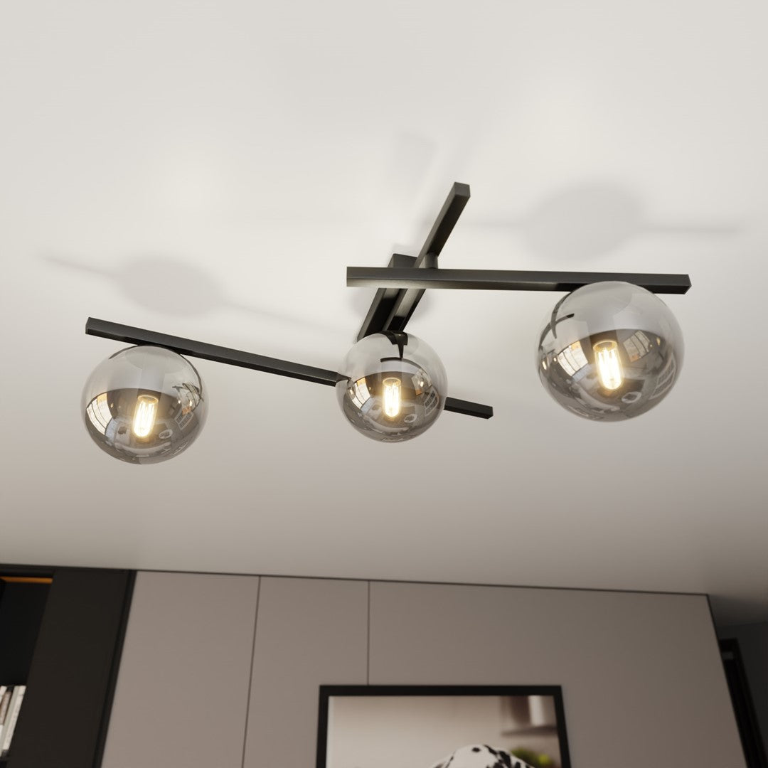 SMART 3 BLACK GRAFIT – Moderne plafondlamp met karakter voor elk interieur