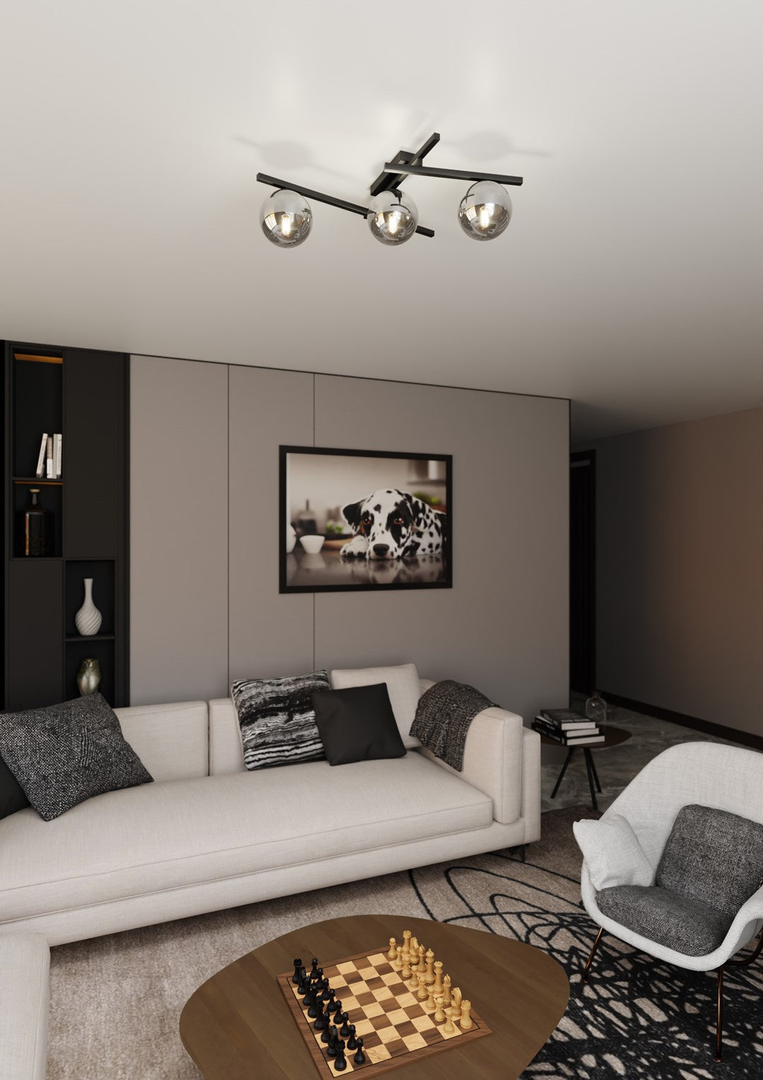 SMART 3 BLACK GRAFIT – Moderne plafondlamp met karakter voor elk interieur