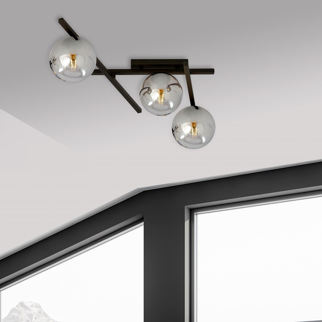 SMART 3 BLACK GRAFIT – Moderne plafondlamp met karakter voor elk interieur