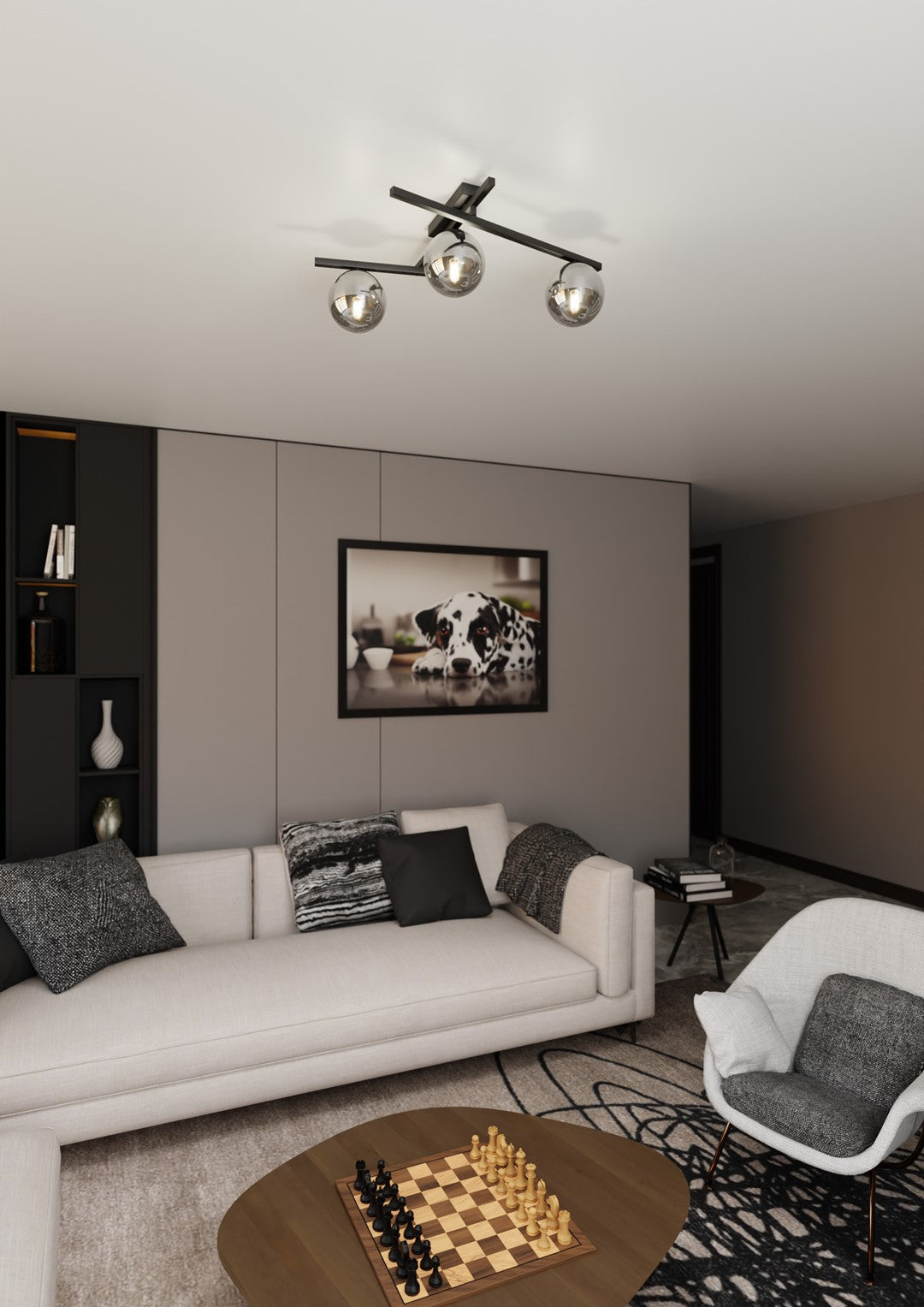 SMART 3 BLACK GRAFIT – Moderne plafondlamp met karakter voor elk interieur