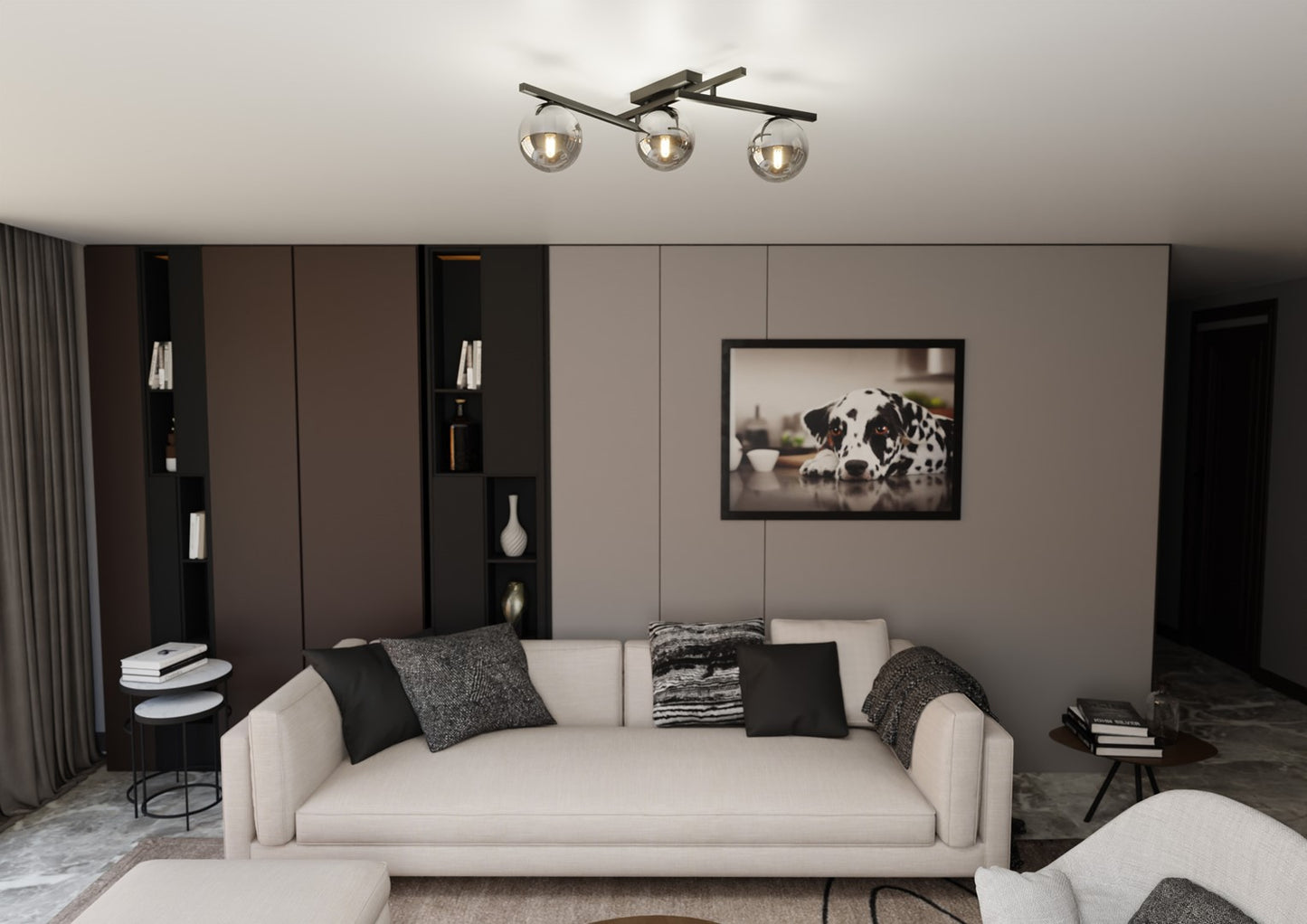 SMART 3 BLACK GRAFIT – Moderne plafondlamp met karakter voor elk interieur