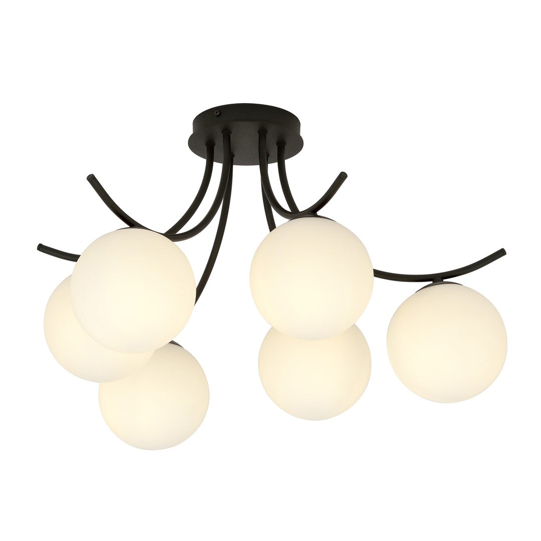BOSTON 6 BLACK OPAL – Groots design voor stijlvolle verlichting van ruime interieurs