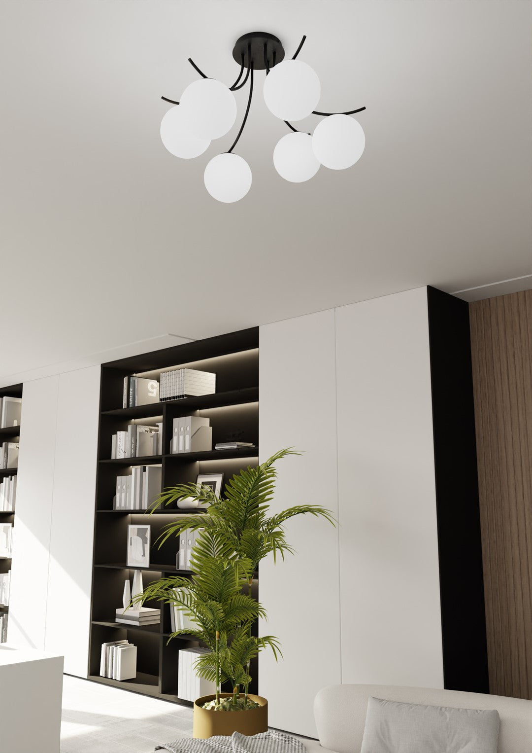 BOSTON 6 BLACK OPAL – Groots design voor stijlvolle verlichting van ruime interieurs