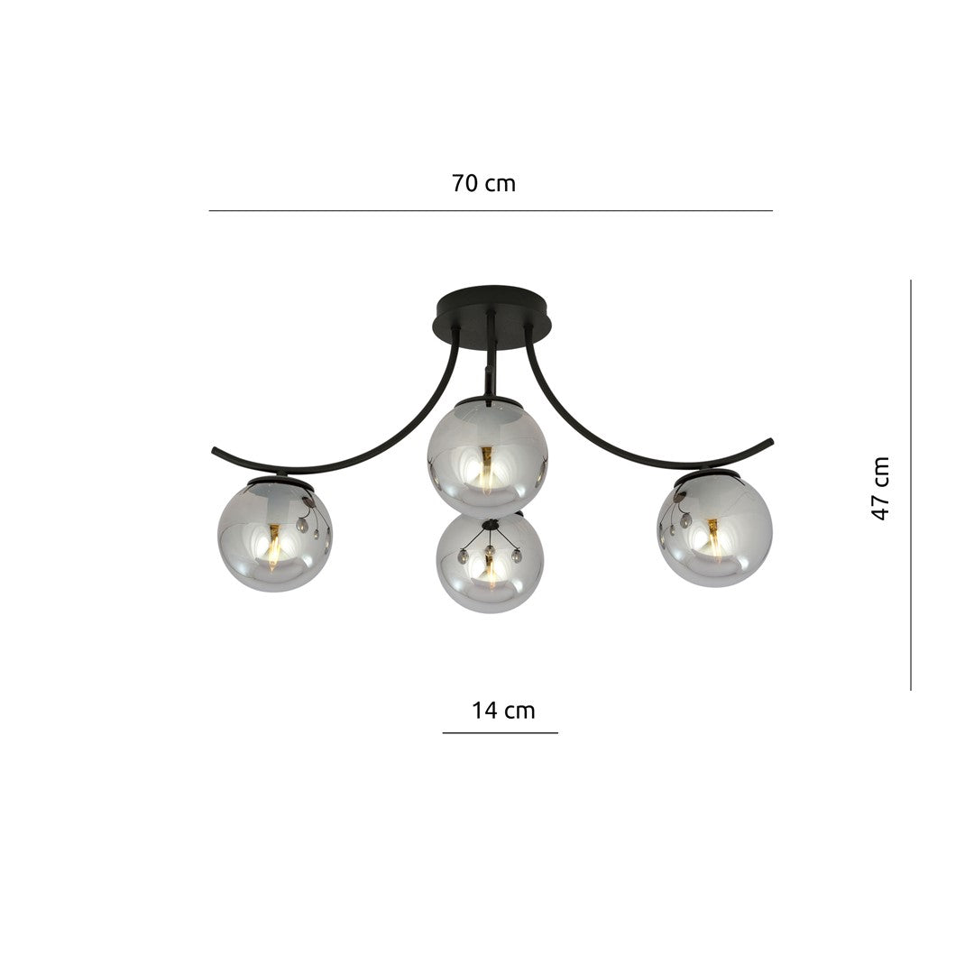 BOSTON 4 BLACK GRAFIT – Elegantie en krachtig design voor elke ruimte