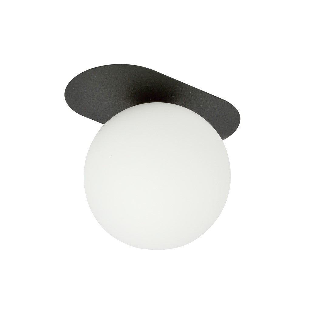 PLAZA 1 BLACK OPAL – Minimalistische plafondlamp met industriële flair
