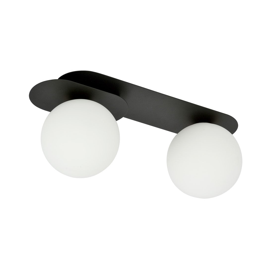 PLAZA 2 BLACK OPAL – Industriële plafondlamp met minimalistische uitstraling