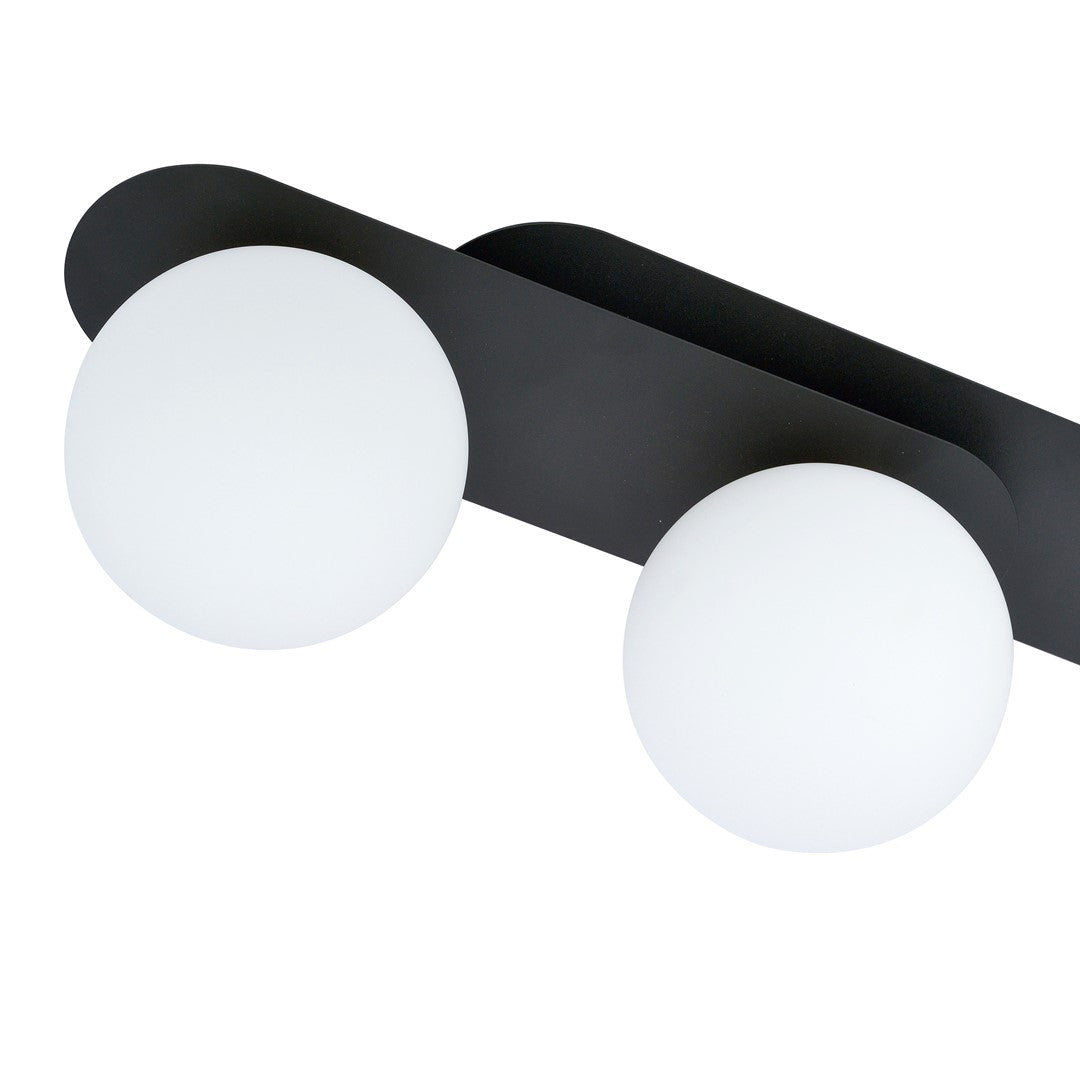 PLAZA 3 BLACK OPAL – Strakke plafondlamp met industrieel karakter voor een gedurfd interieuraccent