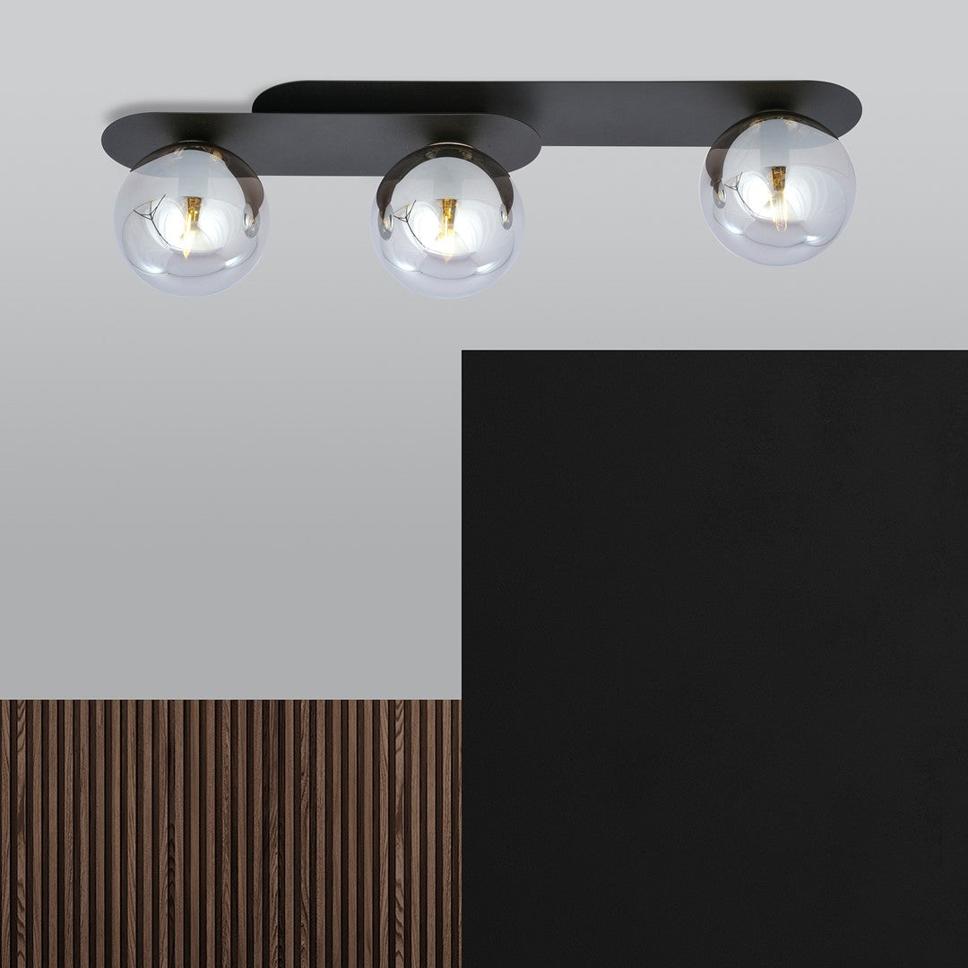 PLAZA 3 BLACK GRAFIT – Industriële plafondlamp met karakter en klasse