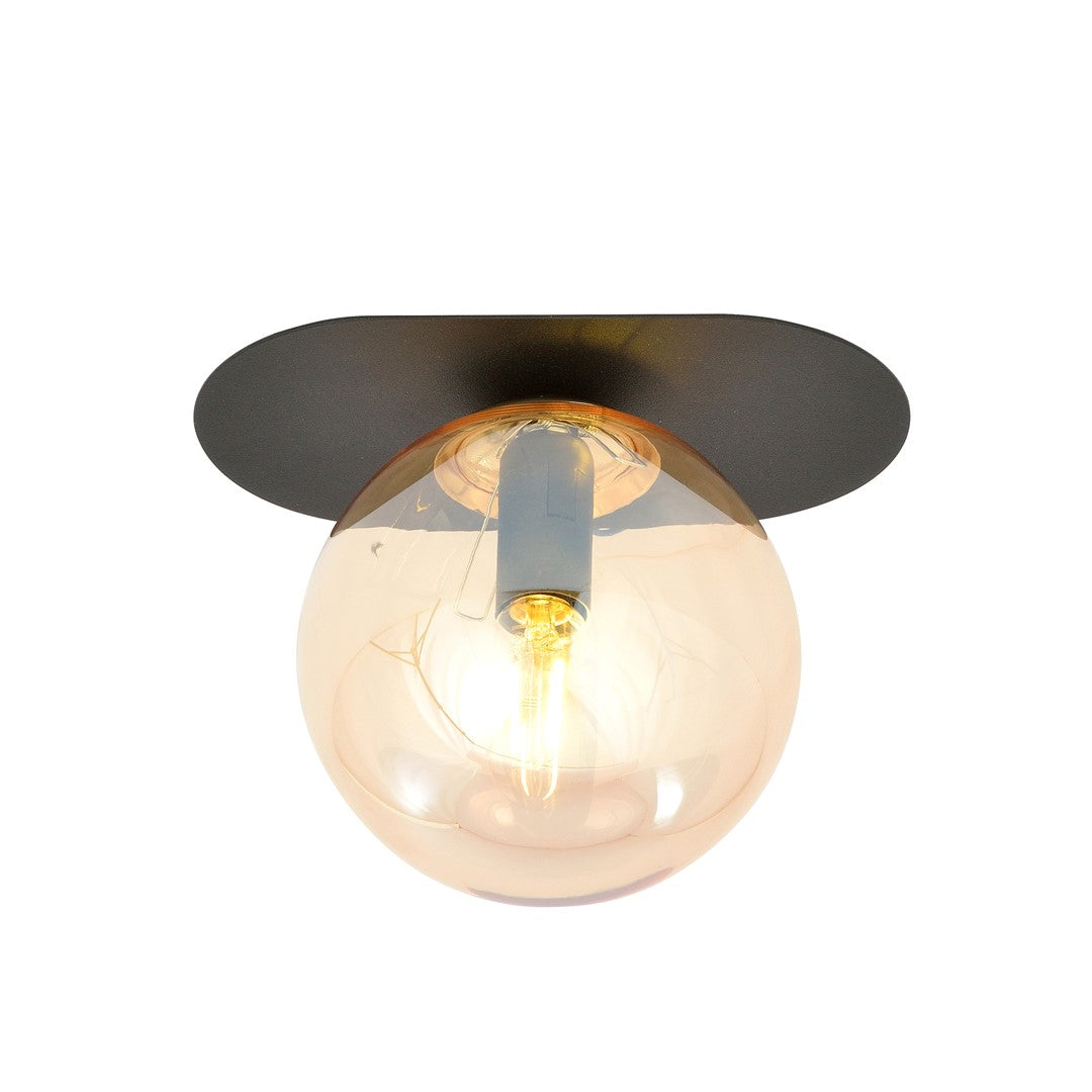 PLAZA 1 BLACK MIODOWY – Minimalistische plafondlamp met warme industriële flair