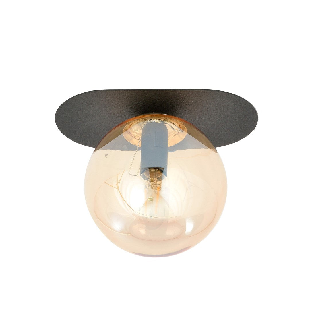 PLAZA 1 BLACK MIODOWY – Minimalistische plafondlamp met warme industriële flair