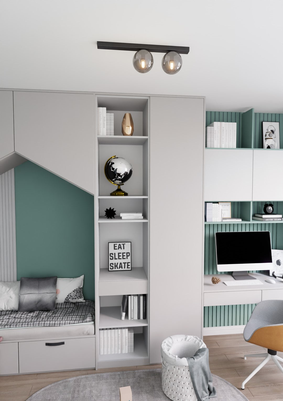 FIT 2 BLACK GRAFIT – Minimalistische plafondlamp met industriële flair