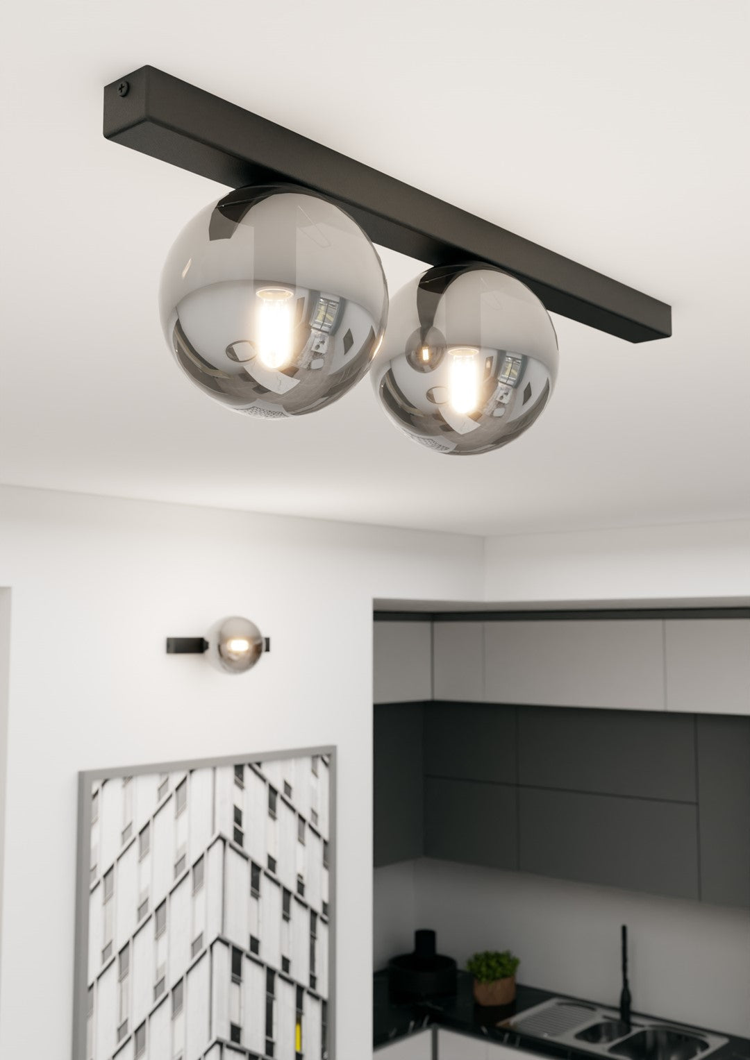 FIT 2 BLACK GRAFIT – Minimalistische plafondlamp met industriële flair