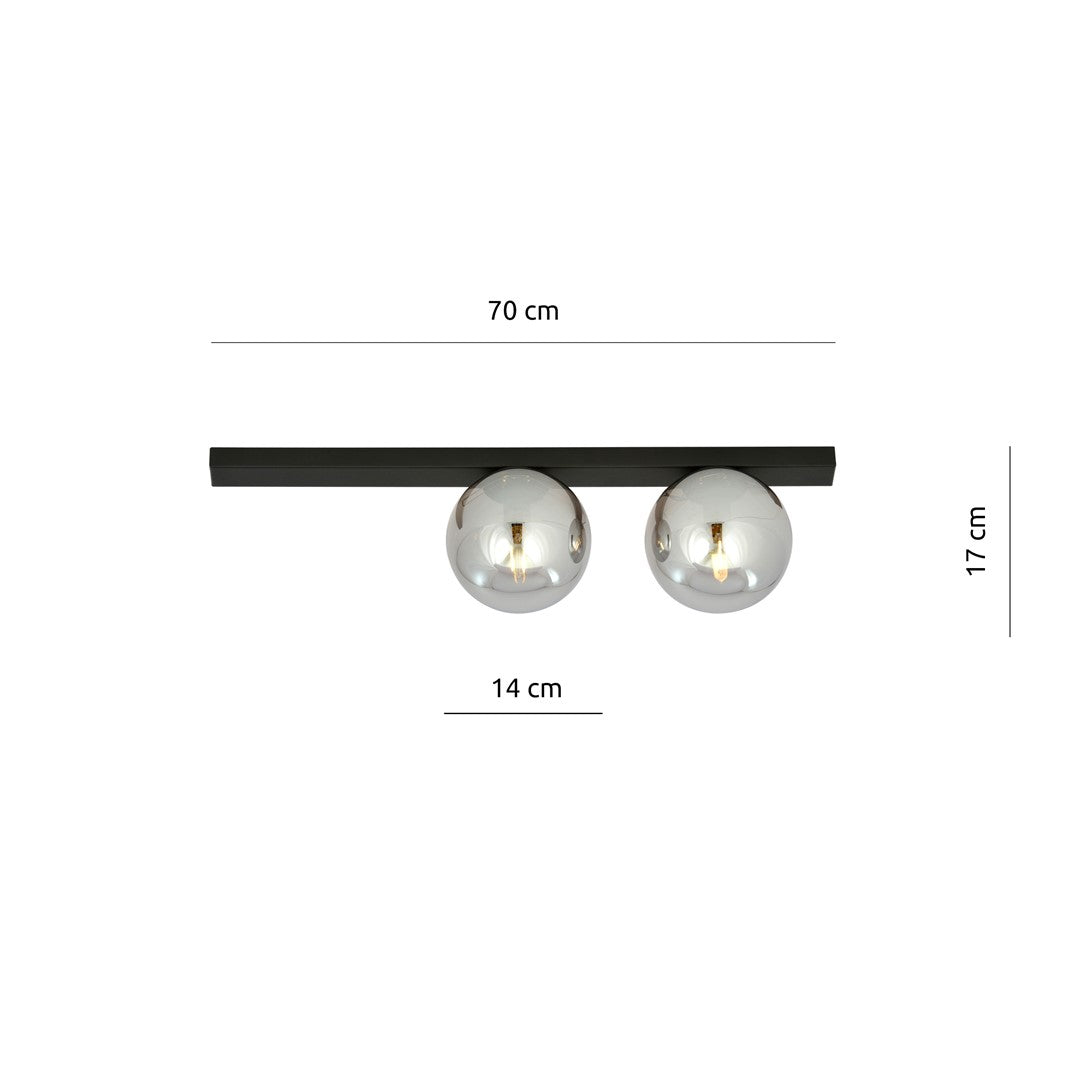 FIT 2 BLACK GRAFIT – Minimalistische plafondlamp met industriële flair