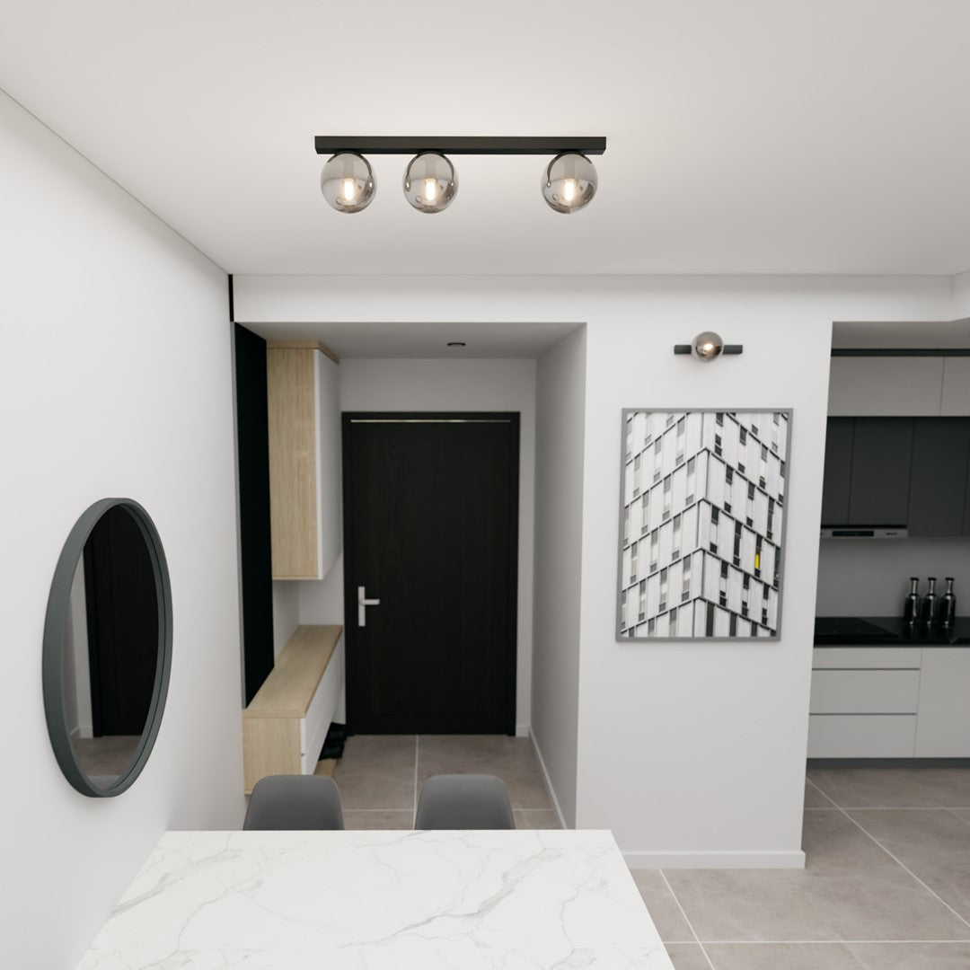 FIT 3 BLACK GRAFIT – Minimalistische plafondlamp met industriële flair