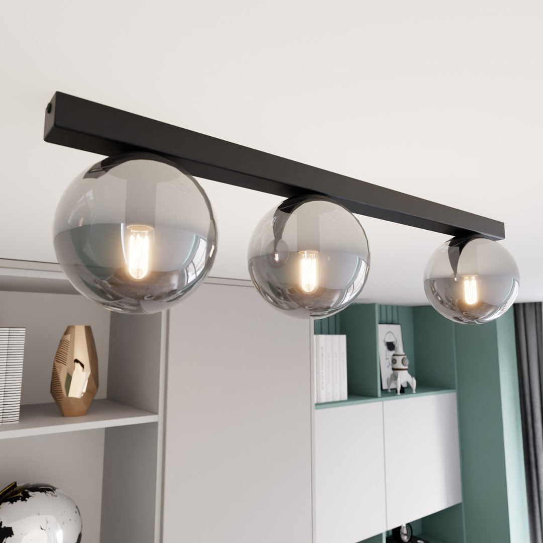 FIT 3 BLACK GRAFIT – Minimalistische plafondlamp met industriële flair