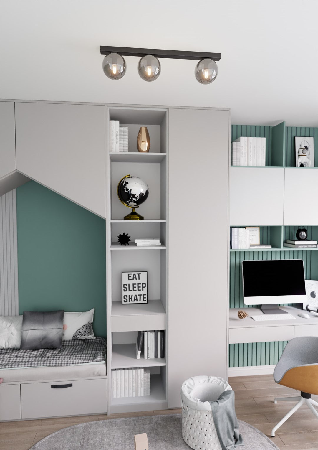 FIT 3 BLACK GRAFIT – Minimalistische plafondlamp met industriële flair