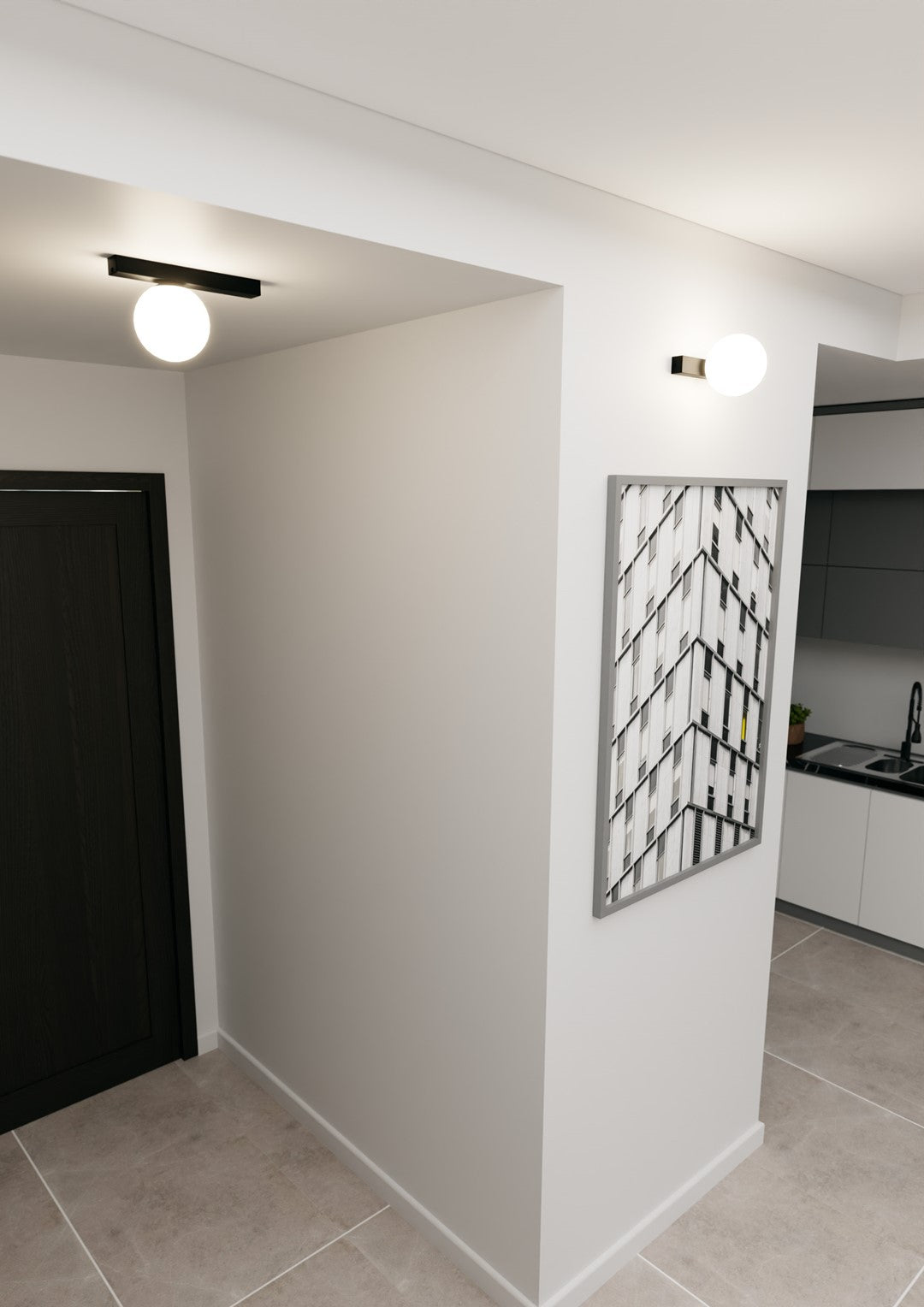 FIT 1 BLACK OPAL – Minimalistische plafondlamp met industriële finesse