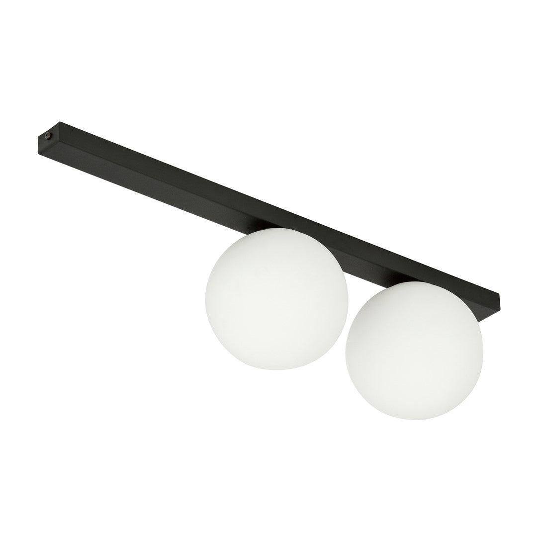 FIT 2 BLACK OPAL – Minimalistische plafondlamp met industriële flair