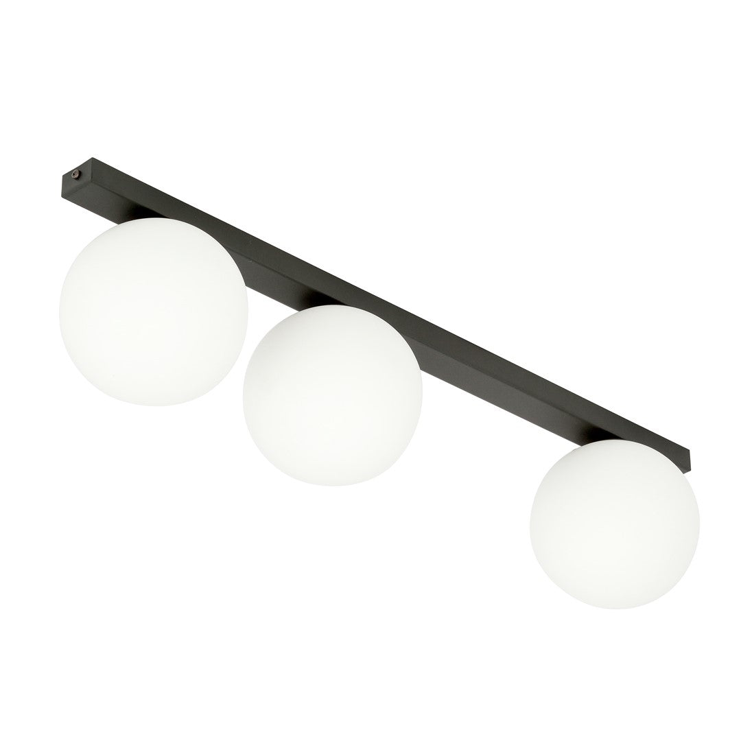 FIT 3 BLACK OPAL – Minimalistische plafondlamp met industriële uitstraling