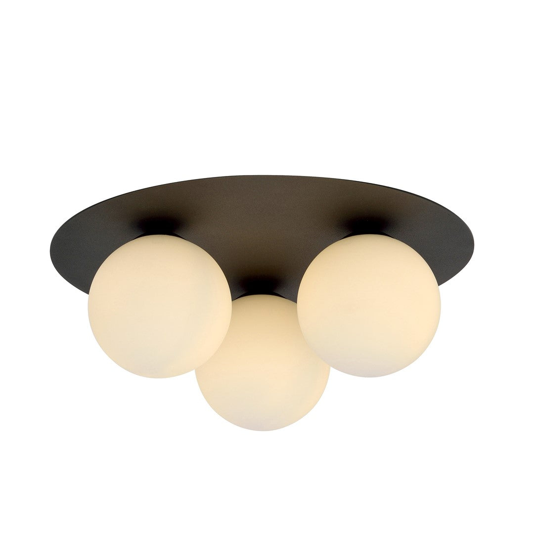 SOLAR 3 BLACK OPAL – Stoere plafondlamp met industrieel karakter