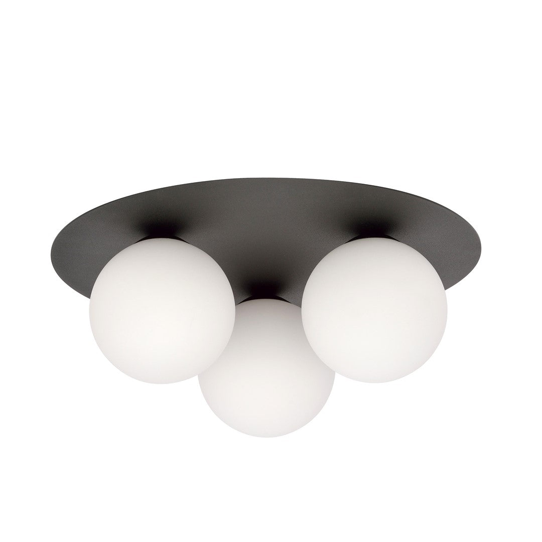 SOLAR 3 BLACK OPAL – Stoere plafondlamp met industrieel karakter