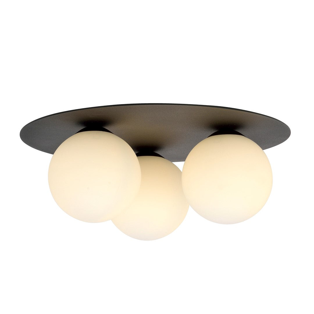 SOLAR 3 BLACK OPAL – Stoere plafondlamp met industrieel karakter
