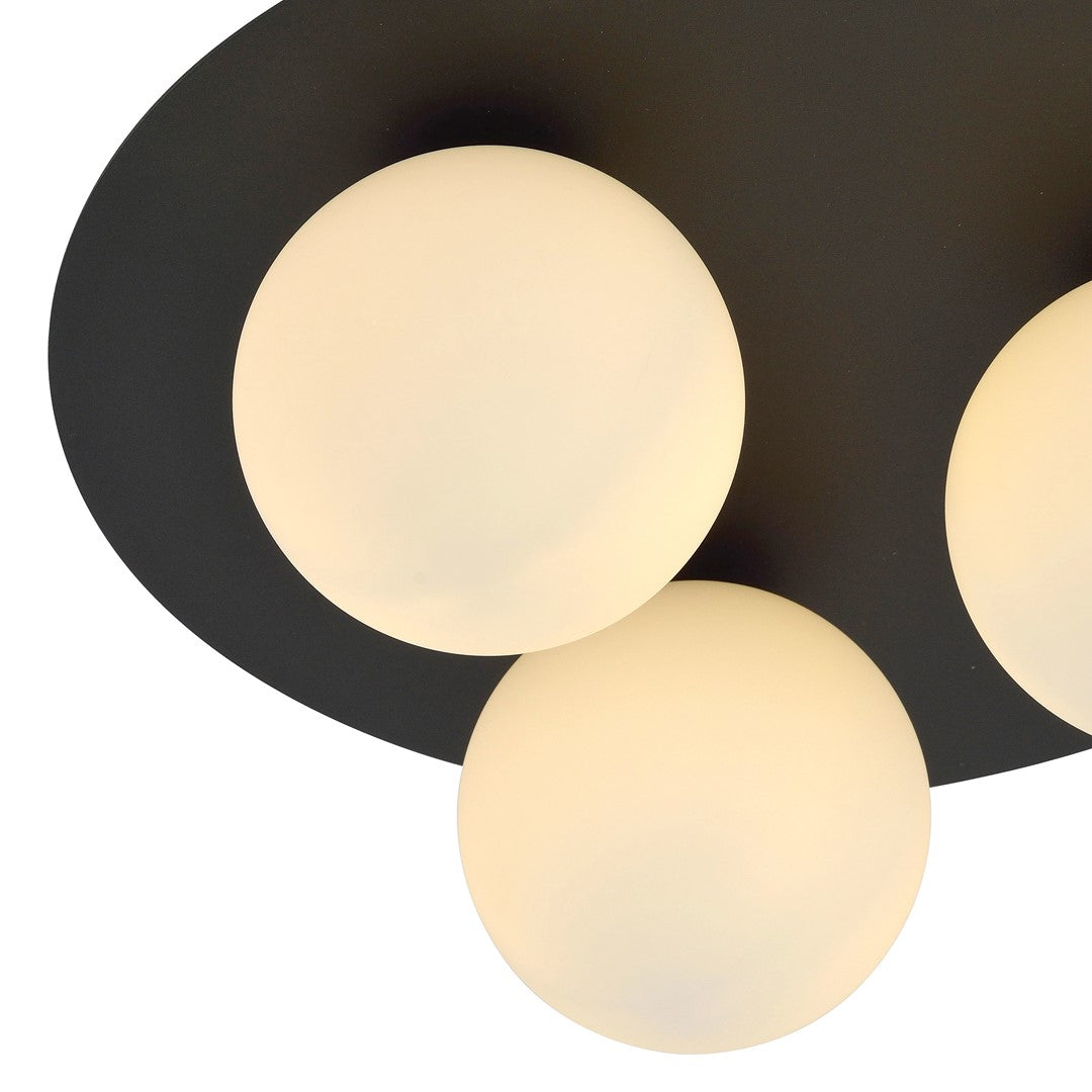 SOLAR 3 BLACK OPAL – Stoere plafondlamp met industrieel karakter
