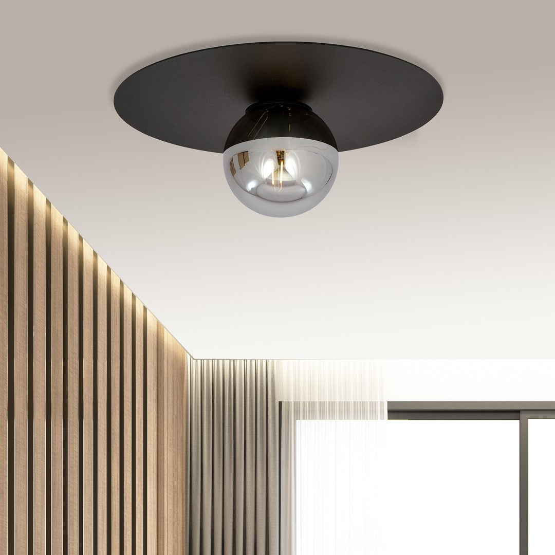 SOLAR 1 BLACK GRAFIT – Stoere plafondlamp met minimalistisch design