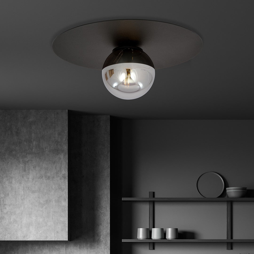 SOLAR 1 BLACK GRAFIT – Stoere plafondlamp met minimalistisch design