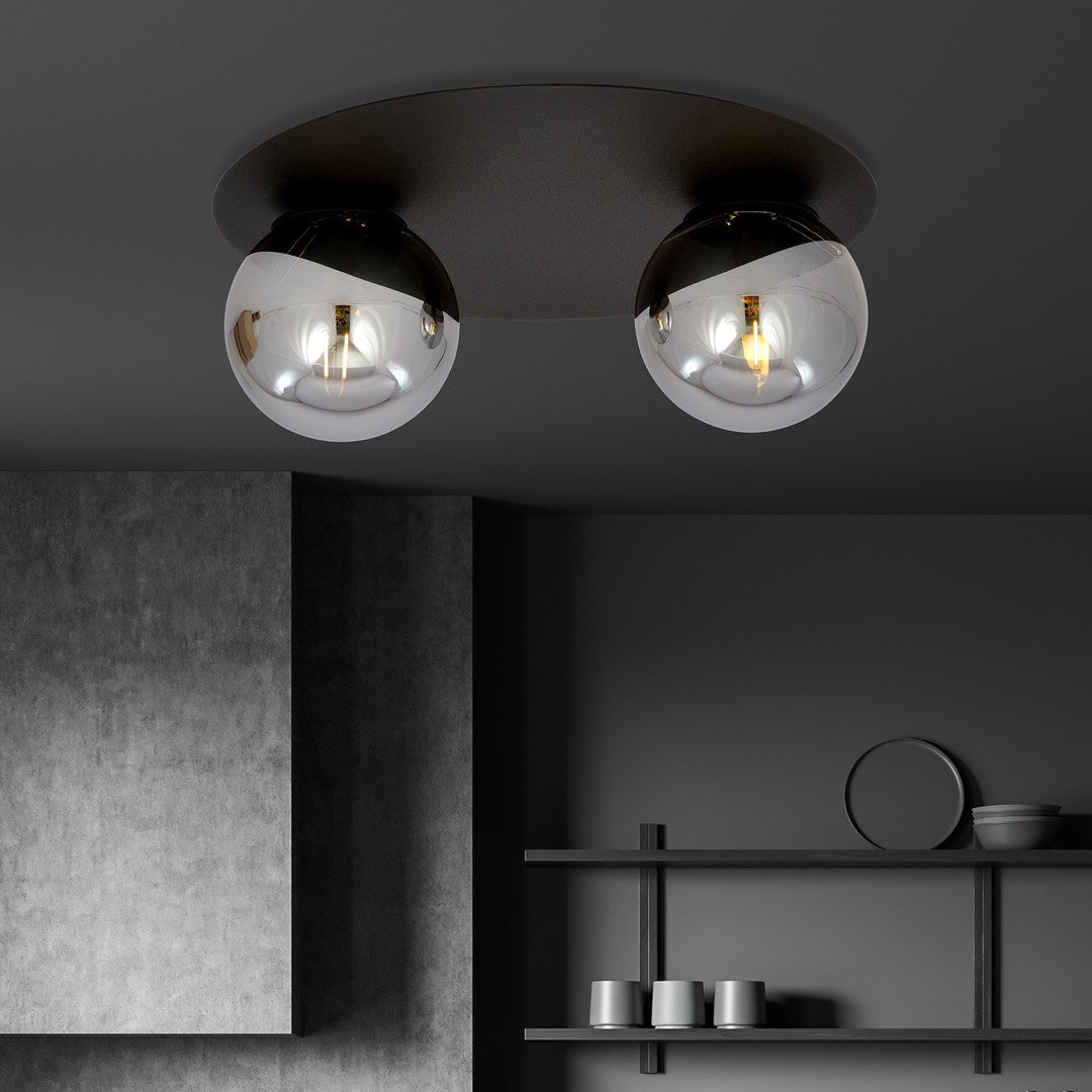 SOLAR 2 BLACK GRAFIT – Minimalistische plafondlamp met industriële flair