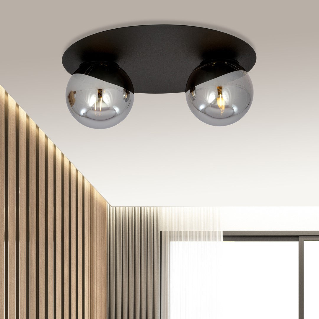 SOLAR 2 BLACK GRAFIT – Minimalistische plafondlamp met industriële flair