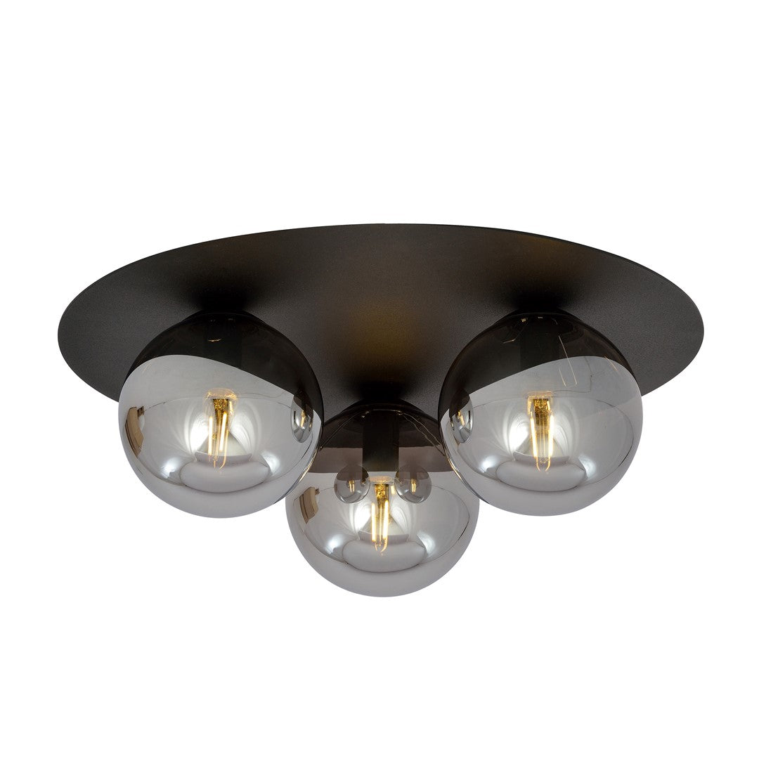 SOLAR 3 BLACK GRAFIT – Strakke plafondlamp met industrieel karakter