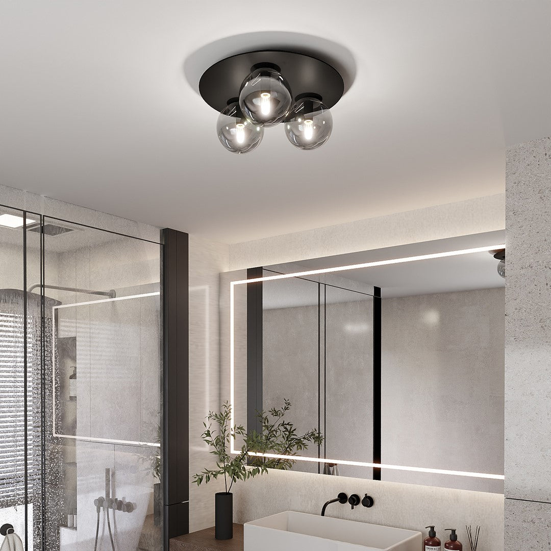 SOLAR 3 BLACK GRAFIT – Strakke plafondlamp met industrieel karakter