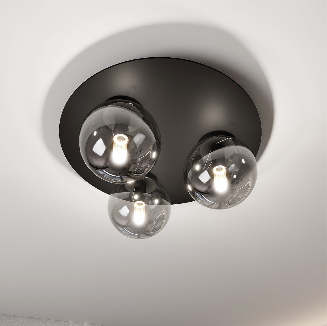 SOLAR 3 BLACK GRAFIT – Strakke plafondlamp met industrieel karakter