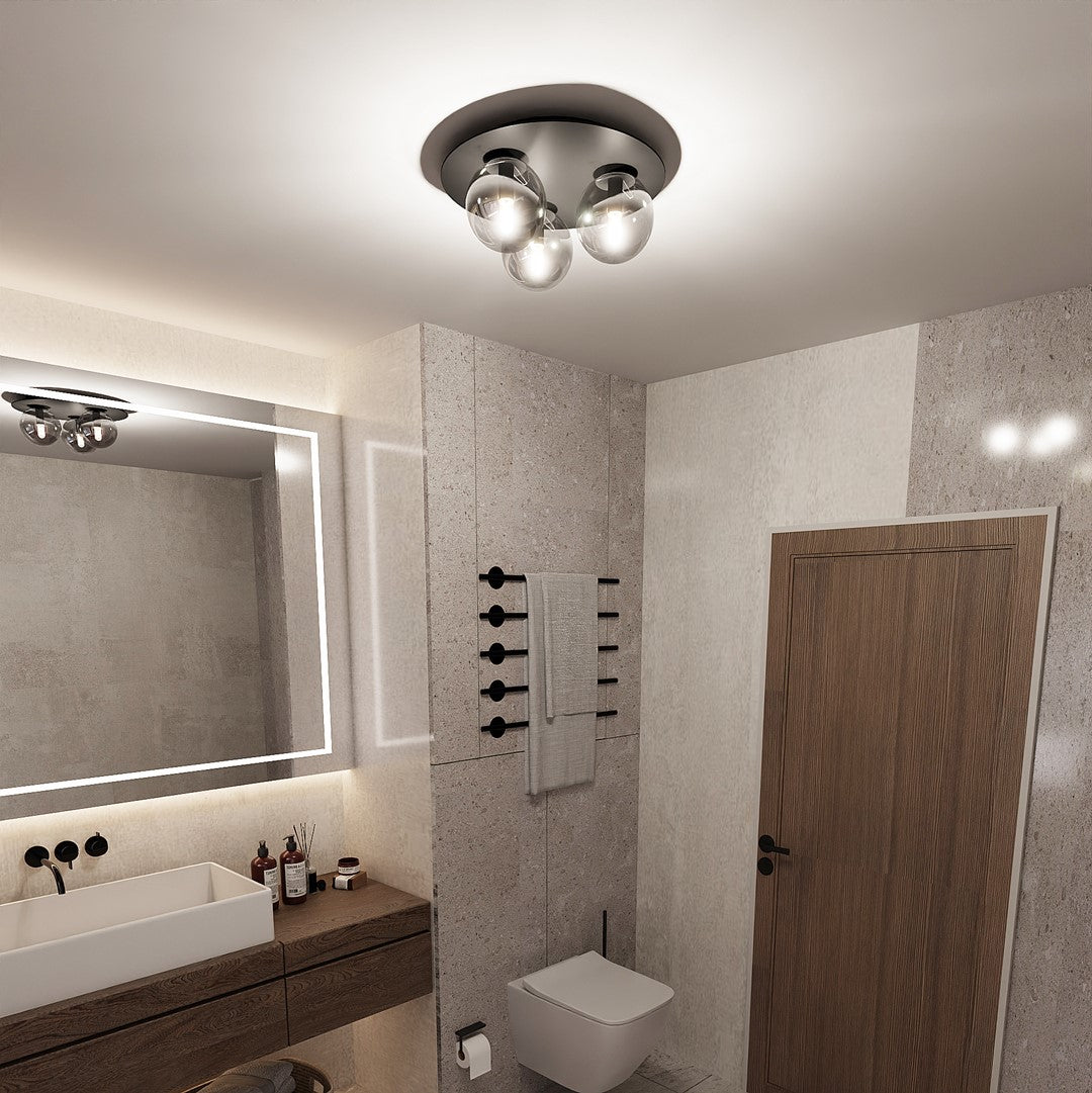SOLAR 3 BLACK GRAFIT – Strakke plafondlamp met industrieel karakter