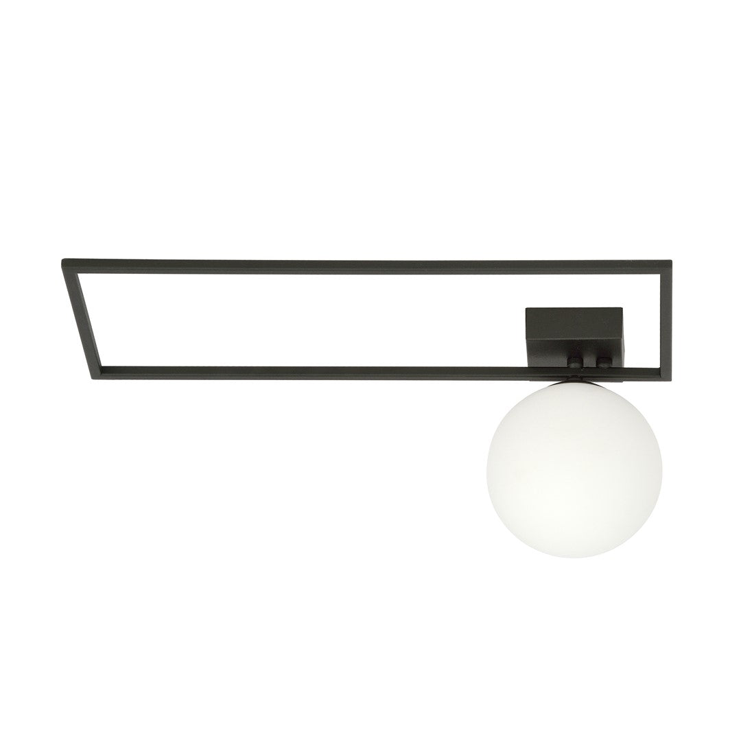 IMAGO 1A BLACK/OPAL – Minimalistische plafondlamp met industriële flair