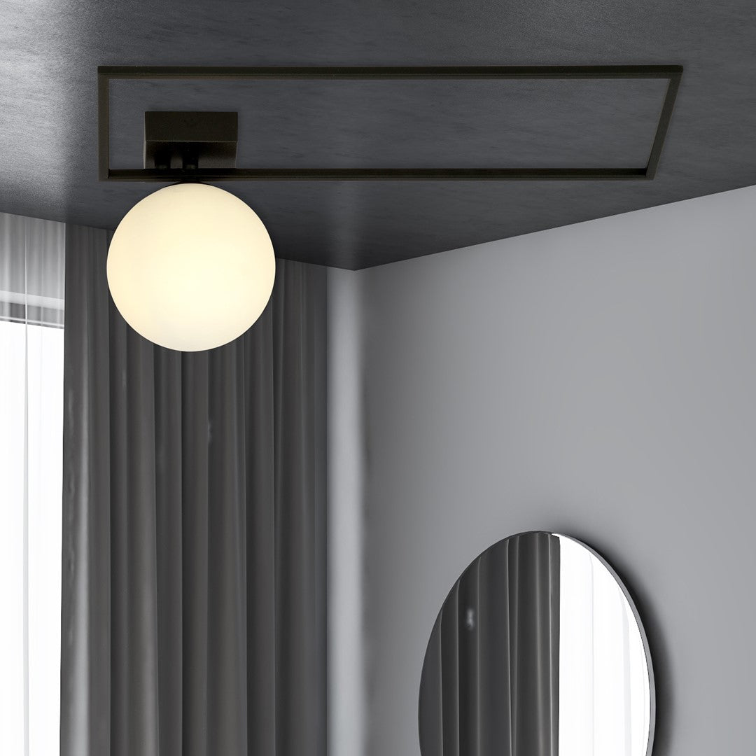 IMAGO 1A BLACK/OPAL – Minimalistische plafondlamp met industriële flair