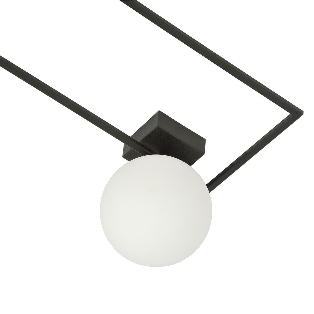 IMAGO 1A BLACK/OPAL – Minimalistische plafondlamp met industriële flair