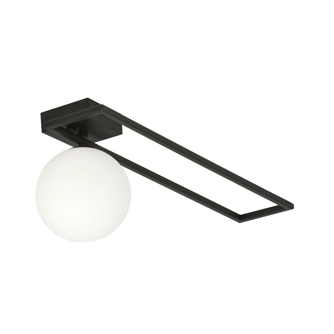 IMAGO 1C BLACK/OPAL – Minimalistische plafondlamp met industriële uitstraling